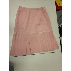 Michele Skirt Womens Size 10 Pink Pleated Career Party Casual Fashion Style
